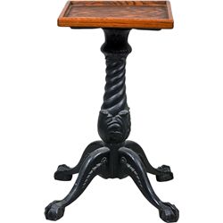 Slot Machine Stand On Ornate Metal Base.