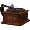 Image 1 : Symphony Wood Tabletop Phonograph Record Player.