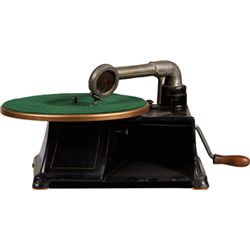 Vanophone Cast Iron Tabletop Phonograph Record Player.