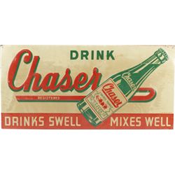Drink Chaser Embossed Tin Sign.