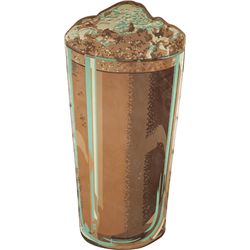 Milkshake Ice Cream Shop Embossed Die-Cut Tin Sign.
