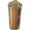 Image 1 : Milkshake Ice Cream Shop Embossed Die-Cut Tin Sign.
