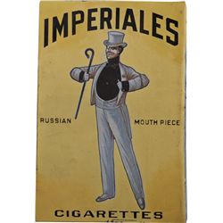 Imperiales Cigarettes Porcelain Flange Sign.