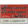 Image 1 : American Gentleman Shoe Makers Embossed Tin Sign.