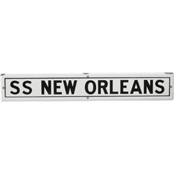 SS New Orleans Raised Porcelain Sign.
