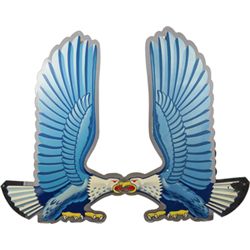 Pair Of Plastic Richfield Eagle Signs.