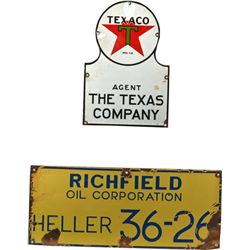 Lot Of 2 Porcelain Oil Signs.