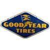 Image 1 : Goodyear Tires Double-Sided Porcelain Sign.