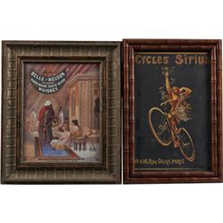 Lot Of 2 Advertisement Prints In Fancy Frames.