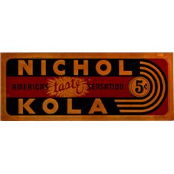 Nichol Kola Embossed Self-Framed Tin Advertisement Sign