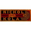 Image 1 : Nichol Kola Embossed Self-Framed Tin Advertisement Sign