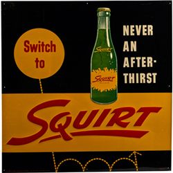 Squirt Embossed Self-Framed Tin Advertisement Sign.