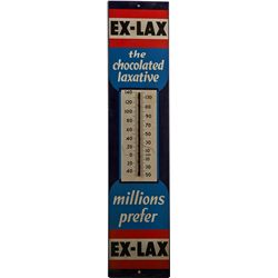 Ex-Lax Tin Thermometer Advertisement Sign.