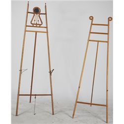 Lot Of 2 Wooden Stick & Ball Easels.