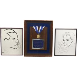 Lot Of 3 Brown Derby Restaurant Items In Frames.