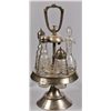 Image 1 : Silver Plated Rotating Cruet Set w/5 Matching Bottles.