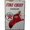 Image 1 : Texaco Fire Chief Gasoline Single-Sided Porcelain Sign.