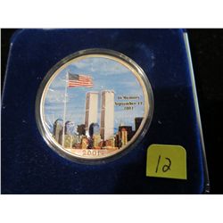 2001 American Silver Eagle - Twin Towers In Memory of 9/11 w/Box & COA