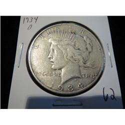 1934D Peace Silver Dollar