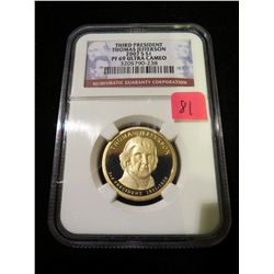 2007S Thomas Jefferson Presidential Dollar NGC PF69 Ultra Cameo