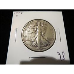 1945S Walking Liberty Half Dollar