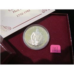 1982S George Washington Silver Commemorative Half Dollar "Proof" - with box and COA