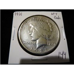 1921 Peace Silver Dollar - Key Date