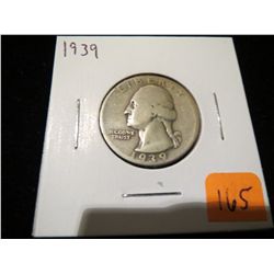 1939 Washington Silver Quarter