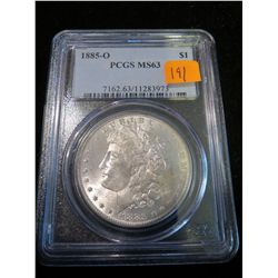 1885O Morgan Silver Dollar - PCGS MS63