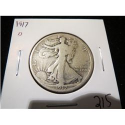 1917D Walking Liberty Half Dollar