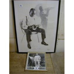 A FRAMED BLACK AND WHITE PHOTO "LOUIS AR 