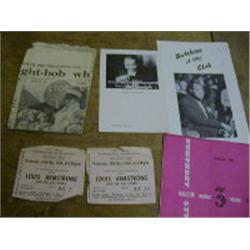 LOUIS ARMSTRONG MEMORABILIA INCLUDING A 