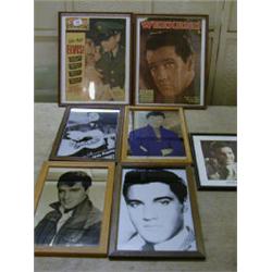 FOUR FRAMED ELVIS PICTURES TOGETHER WITH 