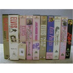 TEN ELVIS VIDEO TAPES INCLUDING ELVIS OF 
