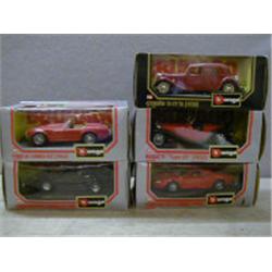 FIVE BOXED BURAGO DIE CAST MODELS INCLUD 