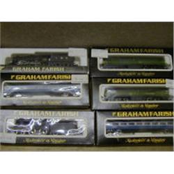 SIX GRAHAM FARRISH MINIATURE TRAIN MODEL 