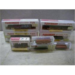 EIGHT BOXED FLEISCHMANN MINI MODEL TRAIN 