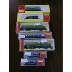 SEVEN HORNBY MINI TRIX BOXED MODEL RAILW 