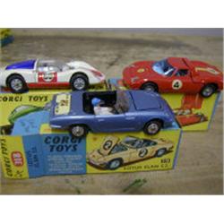 CORGI TOYS, 3 BOXED MODEL CARS, PORCHE C 