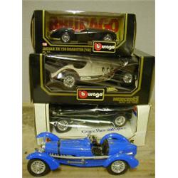 FOUR BURAGO DIE-CAST MODELS INCLUDING A 