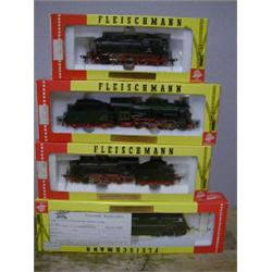 FLEISCHMAN, FOUR BOXED DIE-CAST TRAIN MO 