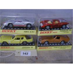 DINKY TOYS, FOUR BOXED DIE-CAST MODELS, 