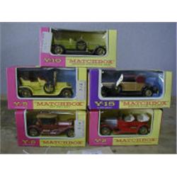 MATCHBOX, FIVE BOXED DIE-CAST MODELS, Y- 