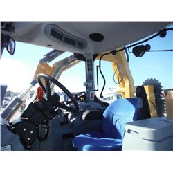 2008 NEW HOLLAND T6070 4x4 FARM TRACTOR W/ SIDE BOOM MOWER