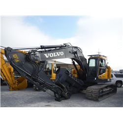 2008 VOLVO ECR 235CL HYDRAULIC EXCAVATOR, S/N VCECR235E00110175, Zero tail swing, Mulching head, qui
