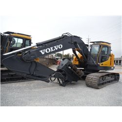 2009 VOLVO ECR 235CL HYDRAULIC EXCAVATOR, S/N VCECR235H00110269, zero tail swing, mulching head, 36"