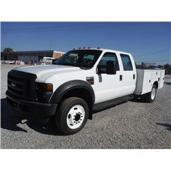 2008 FORD F450 XL CREWCAB SERVICE TRUCK, S/N 1FDXW46R08EE30549, 6.4L diesel, A/T, A/C, Knapheide ser