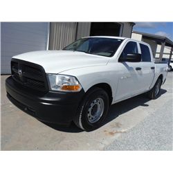 2012 DODGE RAM 1500 CREW CAB PICKUP, S/N 1C6RD6KPXCS235479, V8 gas, A/T, A/C, odometer reading 63,78