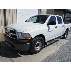 2011 DODGE RAM 1500 CREW CAB 4X4 PICKUP, S/N 1D7RV1CP4BS687536, V8 gas, A/T, A/C, bed cover, odomete
