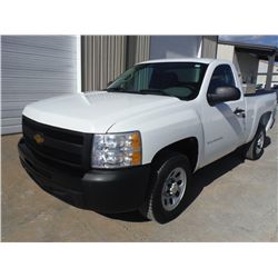 2011 CHEVROLET SILVERADO 1500 PICKUP, S/N 1GCNCPEA3BZ410331, V8 gas, A/T, A/C, odometer reading 53,2